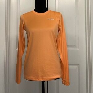 Columbia PFG Fish Flag Performance Long Sleeve Shirt Orange Kids Large